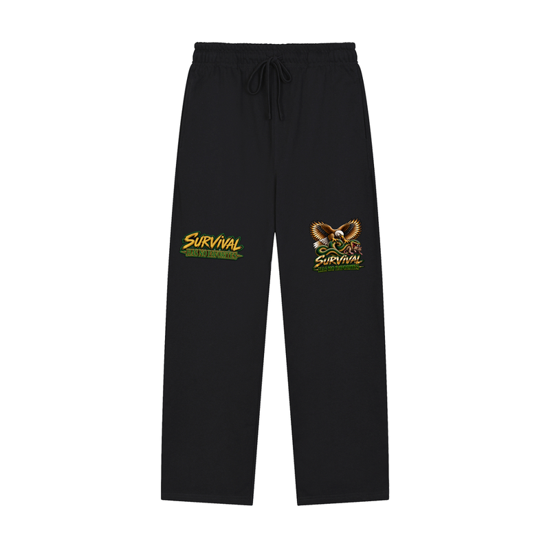 Survival Has No Favorites Straight-Leg Sweatpants – Eagle vs Snake Graphic