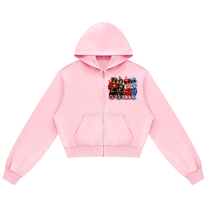 The Flock Women's Mineral Wash Zip Hoodie