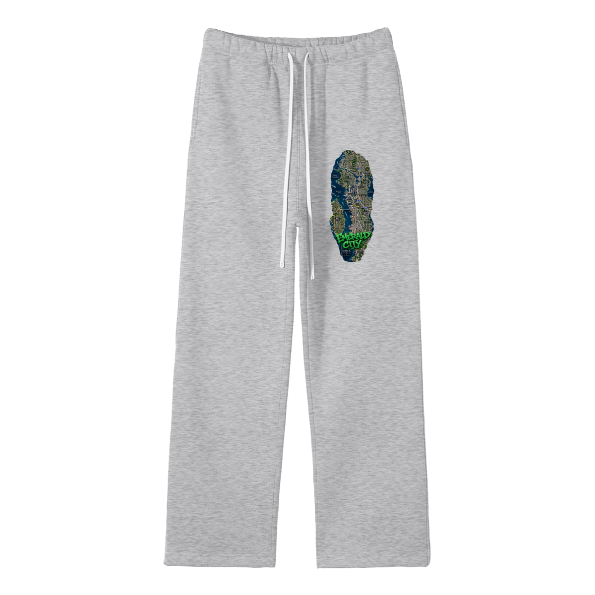Unisex Solid Color Fleece Straight Leg Pants