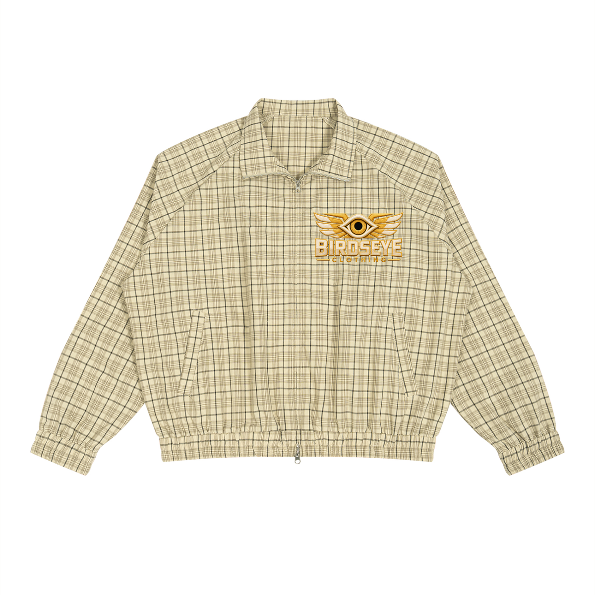 Birdseye Plaid Track Jacket