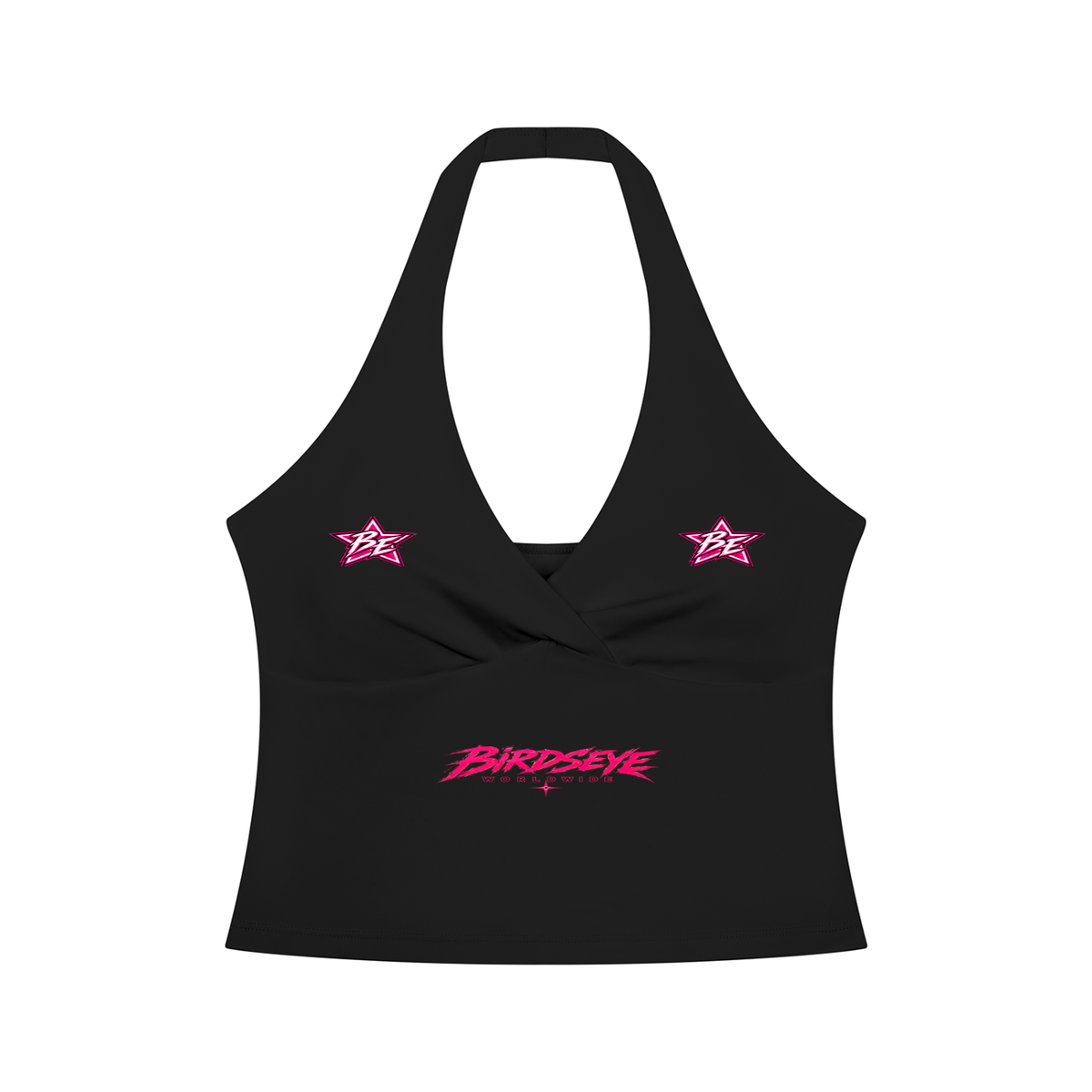 Birdseye Pink Star Halter Tank