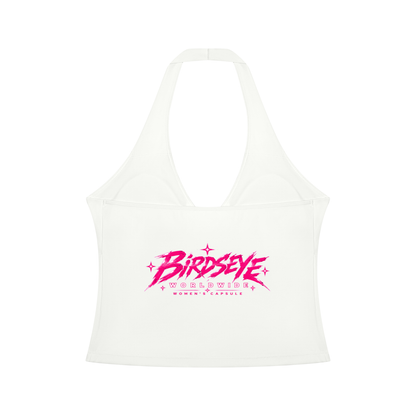 Birdseye Pink Star Halter Tank