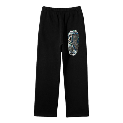 Unisex Solid Color Fleece Straight Leg Pants